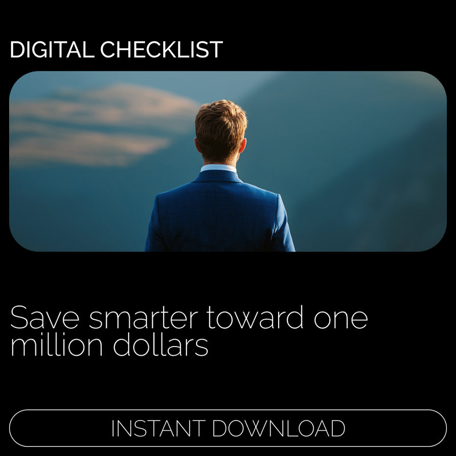 Million Dollar Savings Checklist | Smart Financial Planning Tool | How to Save a Million Dollars in 10 Years Calculator Inspired Digital Checklist