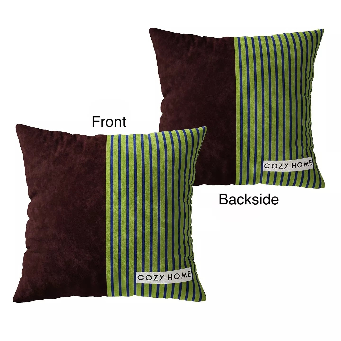Retro Stripe Velvet Cushion Cover – Modern Decorative Pillow Case