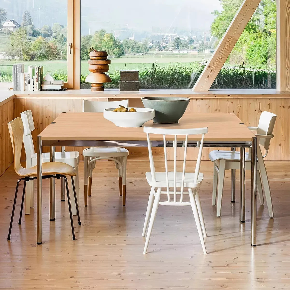 Modern Chrome Writing Desk for Home Office - DSARD