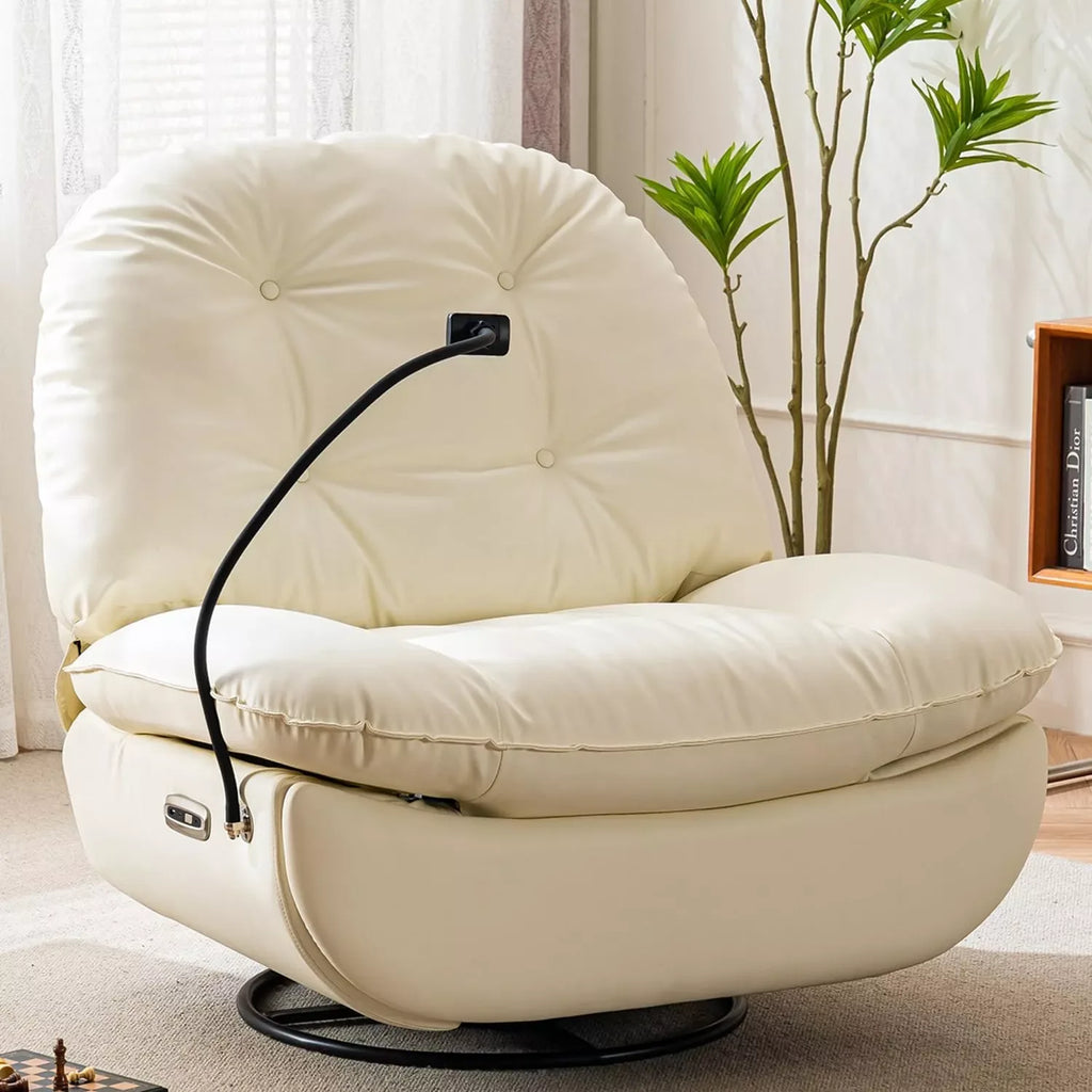 270° Swivel Power Recliner with Voice Control, USB, and Cell Phone Holder - DSARD - DSARD