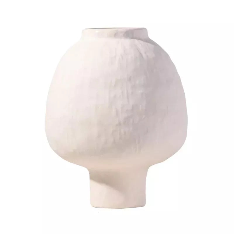 Handcrafted Ceramic Vase – Rustic Crude Pottery for Elegant Floral Decor