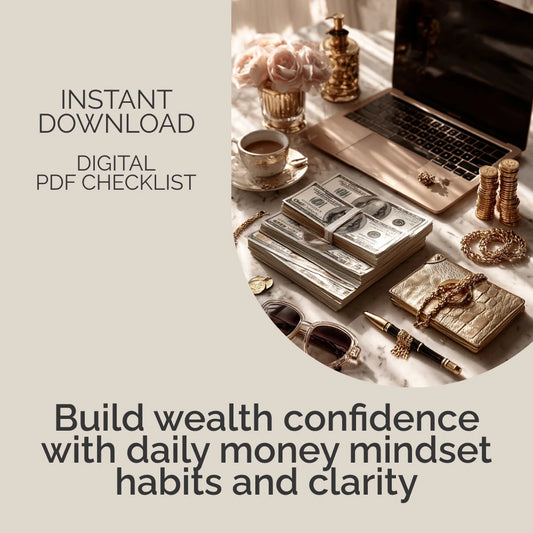 Master Your Money Mindset Checklist | Daily Wealth Habits, Financial Growth Planner & Money Mindset Quotes Digital Download