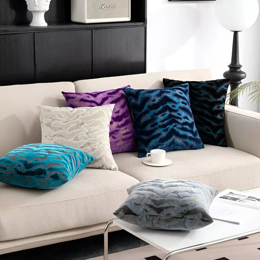 Luxury Tiger Velvet Throw Pillow Cover