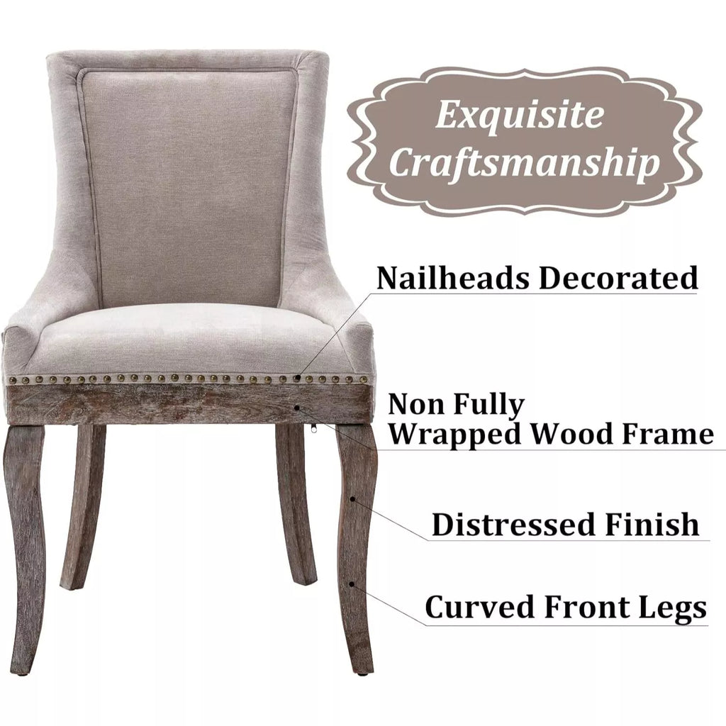 Set of 4 Upholstered Mid Century Modern Dining Chairs - DSARD
