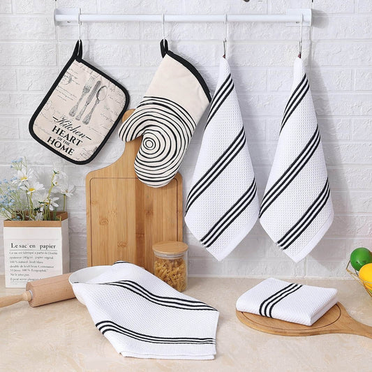 Super Soft Waffle Weave Cotton Dish Towels – Ultra-Absorbent & Quick Dry