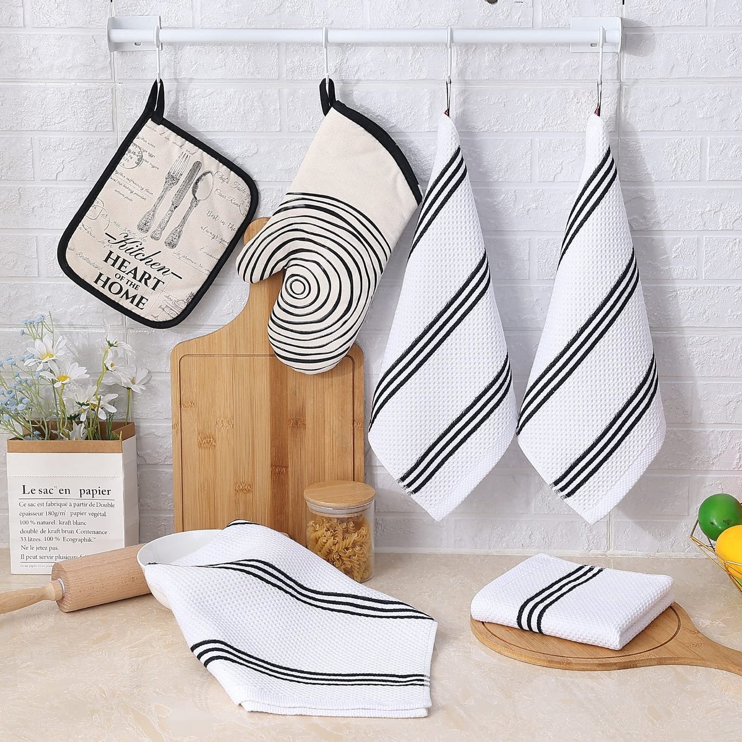 Super Soft Waffle Weave Cotton Dish Towels – Ultra-Absorbent & Quick Dry