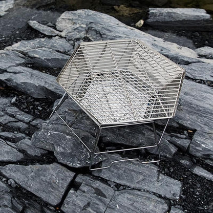 DSARD Portable Stainless Steel Hexagonal BBQ Grill