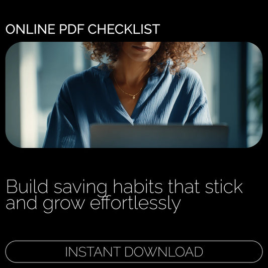 The “Save Like You Mean It” Checklist | Printable Savings Habit Tracker | How to Build a Savings Habit | Simple Money Management Digital Download