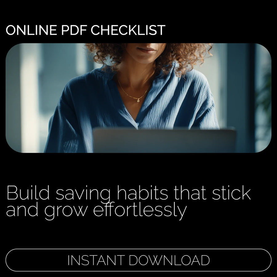 The “Save Like You Mean It” Checklist | Printable Savings Habit Tracker | How to Build a Savings Habit | Simple Money Management Digital Download
