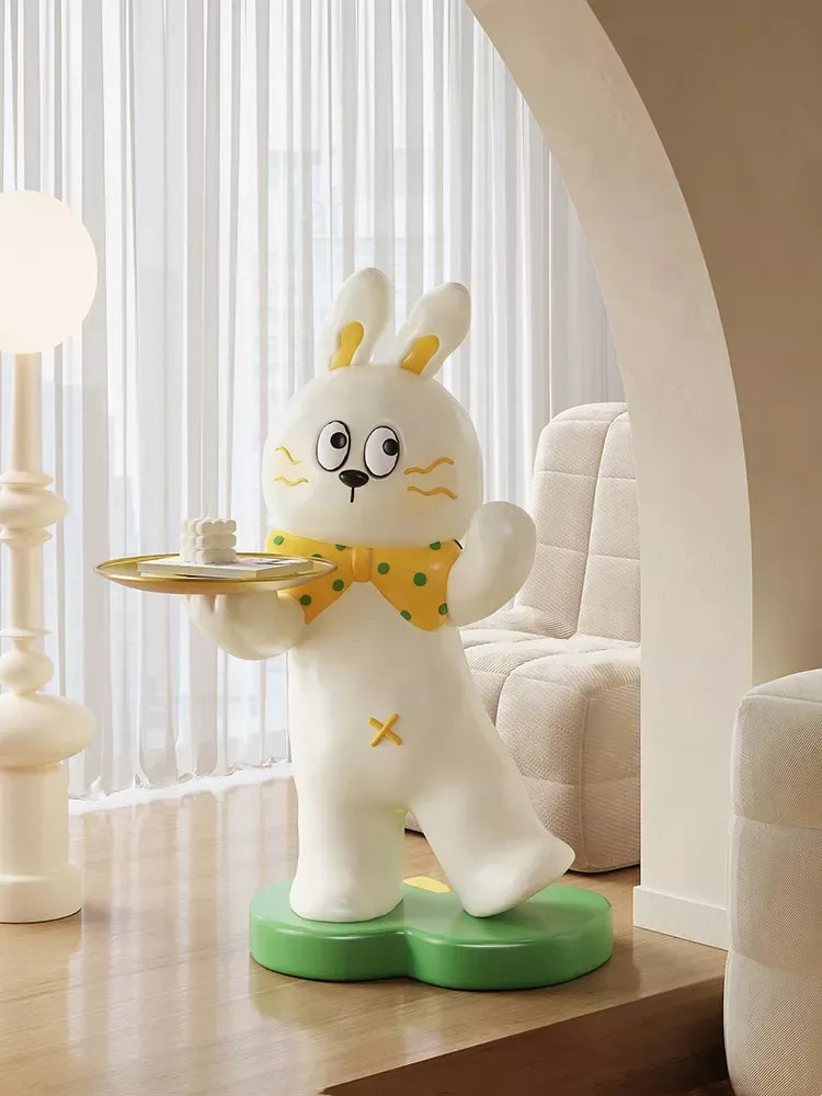 Creative Rabbit Statue Tray Rack - DSARD