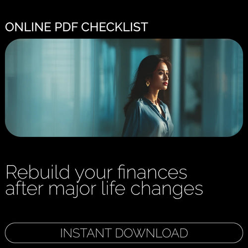 Financial Rebuilding After Major Life Changes Checklist – How to Budget After a Major Life Change, Step-by-Step Digital Download for Financial Recovery