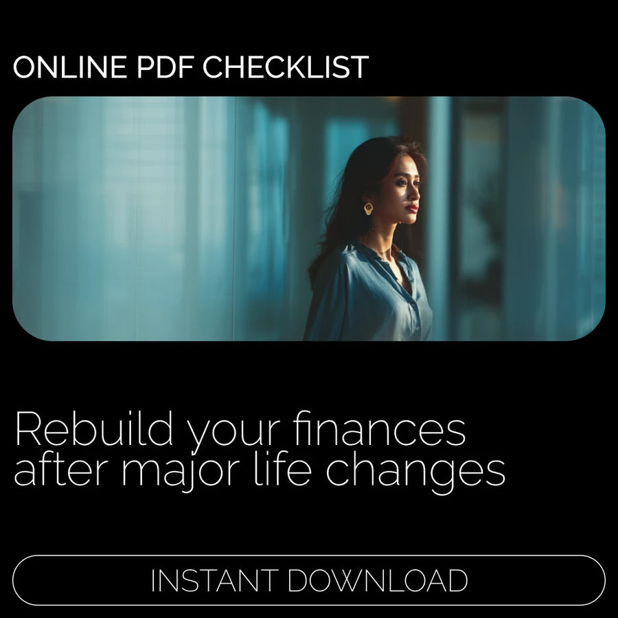 Financial Rebuilding After Major Life Changes Checklist – How to Budget After a Major Life Change, Step-by-Step Digital Download for Financial Recovery