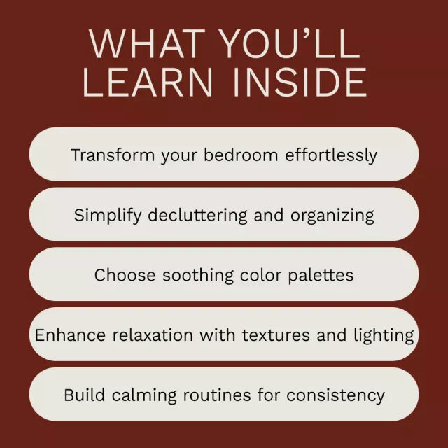 How to Create a Calming Bedroom Sanctuary – eBook Guide to Relaxing Bedroom Design, Decluttering Tips, Soothing Color Palettes, Lighting & Aromatherapy Ideas for a Peaceful Sleep Space