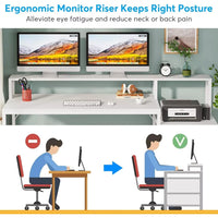 63-Inch Ergonomic Computer Desk with File Drawer and Monitor Stand - DSARD - DSARD