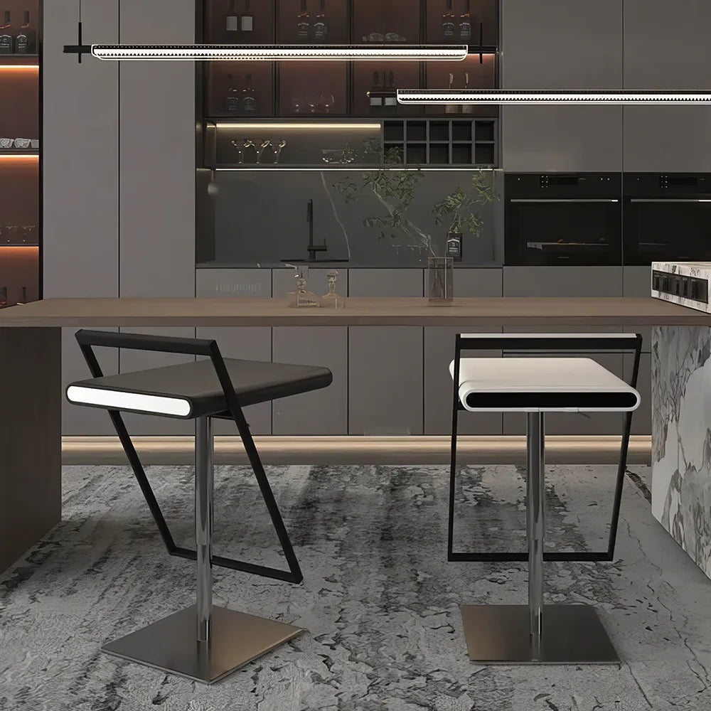 Luxury Minimalist Modern Adjustable Bar Stool with Backrest - DSARD