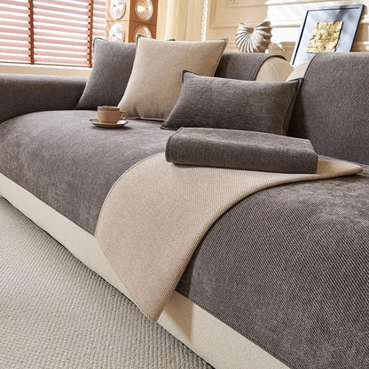 Waterproof Chenille Sofa Cushion Cover – Non-Slip, Anti-Scratch, Universal Fit