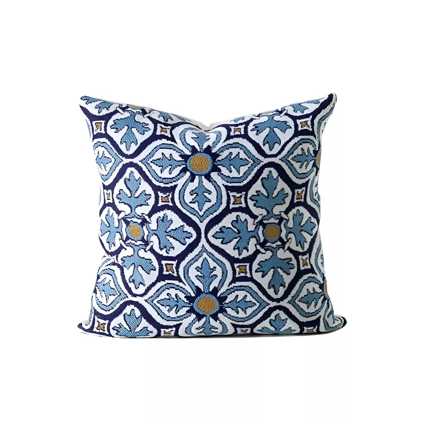 Luxury Vintage Floral Jacquard Pillow Cover 18×18 in – Elegant Textured Cushion