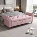 63” Tufted Storage Ottoman Bench with Rolled Arms for Bedroom & Living Room - DSARD - DSARD