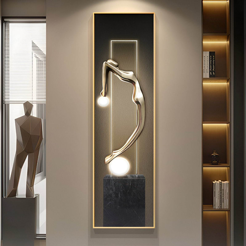 Modern LED Wall Light with Abstract Art for Living Room & Kitchen Décor