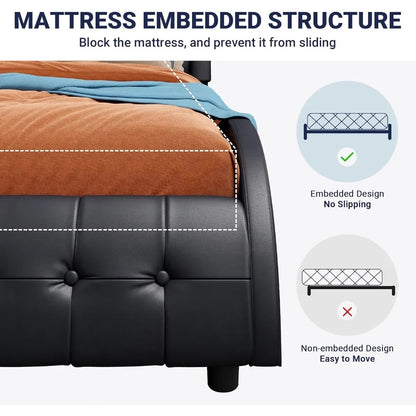 Adjustable Headboard Platform Bed - DSARD