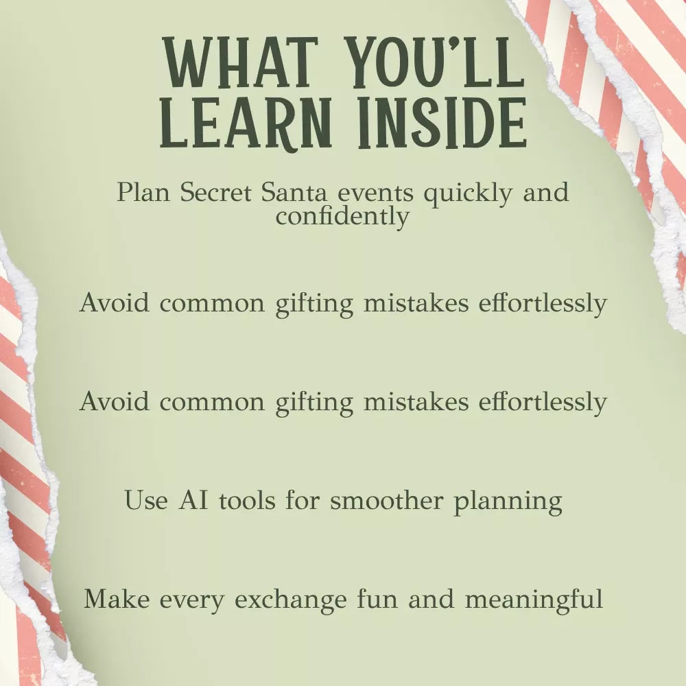 Gifting with Mystery and Fun | Secret Santa Guide Digital Download, Holiday Gift Exchange eBook & Checklist | Festive Party Planning Printable - DSARD