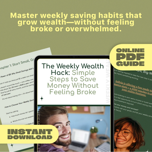 The Weekly Wealth Hack: Simple Steps to Save Money Without Feeling Broke – Best Way to Save Money Weekly, Digital Savings Guide, Budget Planner eBook