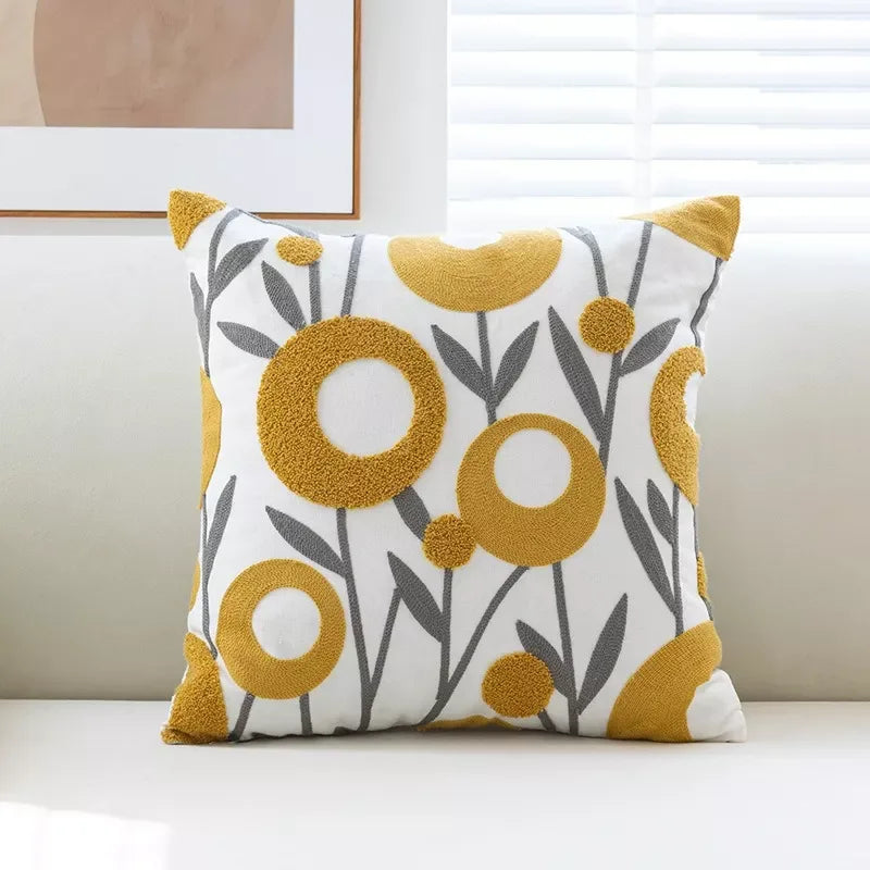 Embroidery Simple Pillowcase – Elegant Home Decor Cushion Cover - DSARD