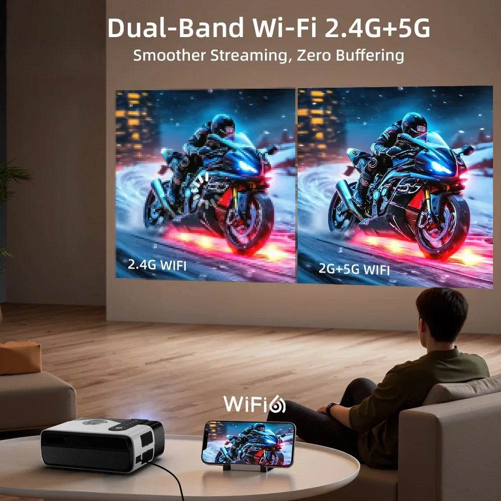 4K 2800 Lumen Portable Smart Projector with Auto Focus & HDR - DSARD