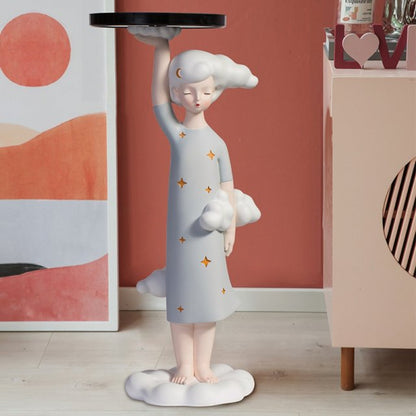 Nordic Creative Girl Tray Sculpture - DSARD