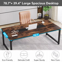 Modern Executive Desk with 70.8″ Extra Wide Surface for Office or Home Workspace - DSARD
