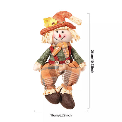 Autumn Harvest Gnome Dolls – Fall Plush Scarecrow Decorations