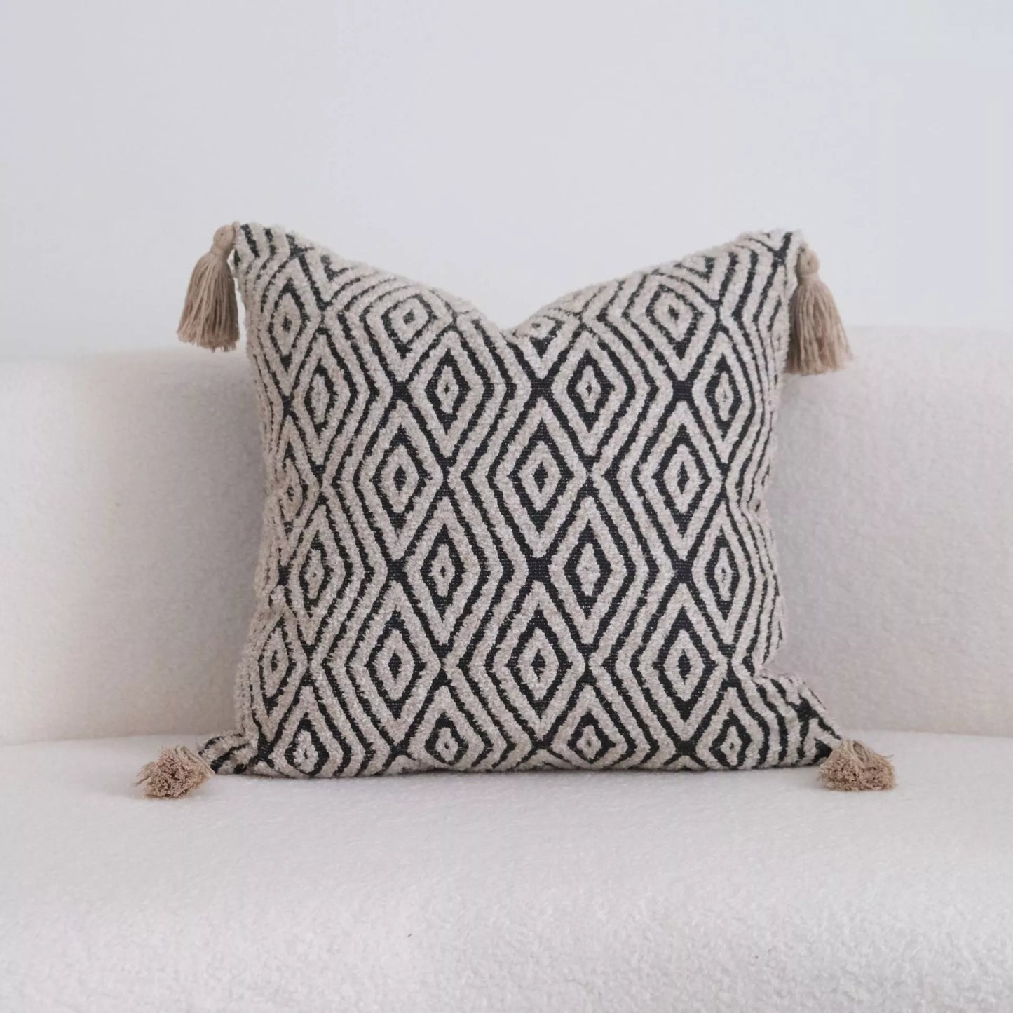 Luxury Tassel Knit Throw Pillow Cover for Sofa, Bed & Bay Window – Multiple Sizes