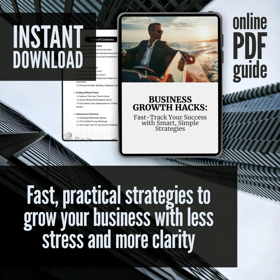 Business Growth Hacks: Fast-Track Your Success with Smart, Simple Strategies | Small Business eBook | Digital Growth Guide for Entrepreneurs | Instant Download