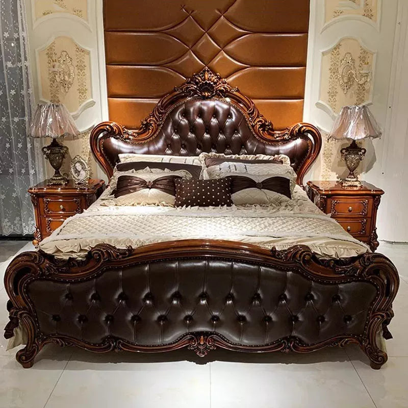 Luxury Aesthetic Wood Master Bed Frame for Queen and King Size Beds - DSARD