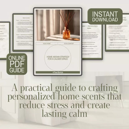 Home Aroma Strategy for a Calmer Space | Printable Guide | Digital Download for Stress Relief, Home Scent Planning, Essential Oil Routine, and Mindful Living