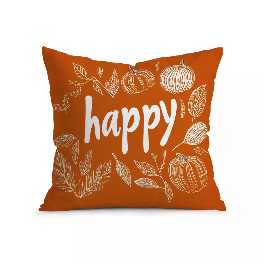 Thanksgiving Maple Leaf Pumpkin Cushion Cover