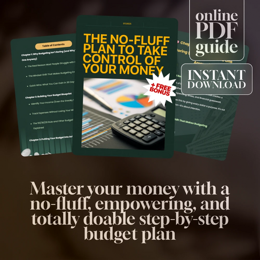 The No-Fluff Plan to Take Control of Your Money | Budget Guide | How to Set Up a Budget Plan | Digital Download eBook