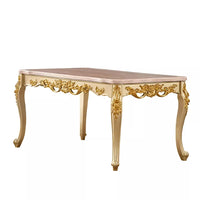Luxury Gold European Solid Wood Dining Table - DSARD