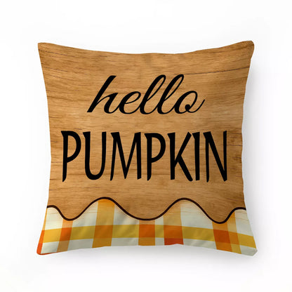 Autumn Pumpkin Scarecrow Cushion Cover