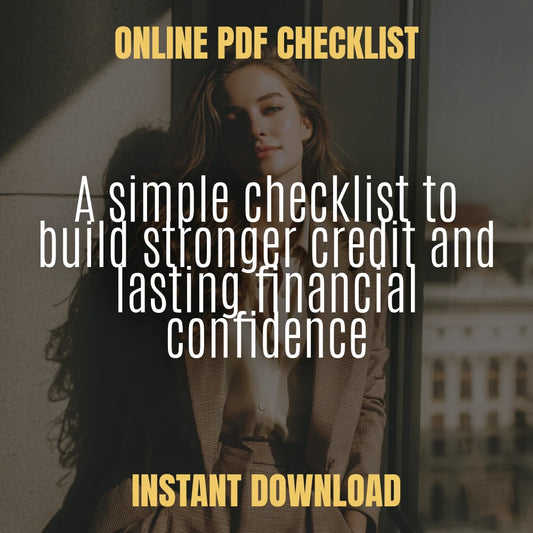 The Credit Confidence Checklist | Printable & Digital Download for Smart Money Habits | Credit Score Wellness Guide | How to Use Credit Responsibly