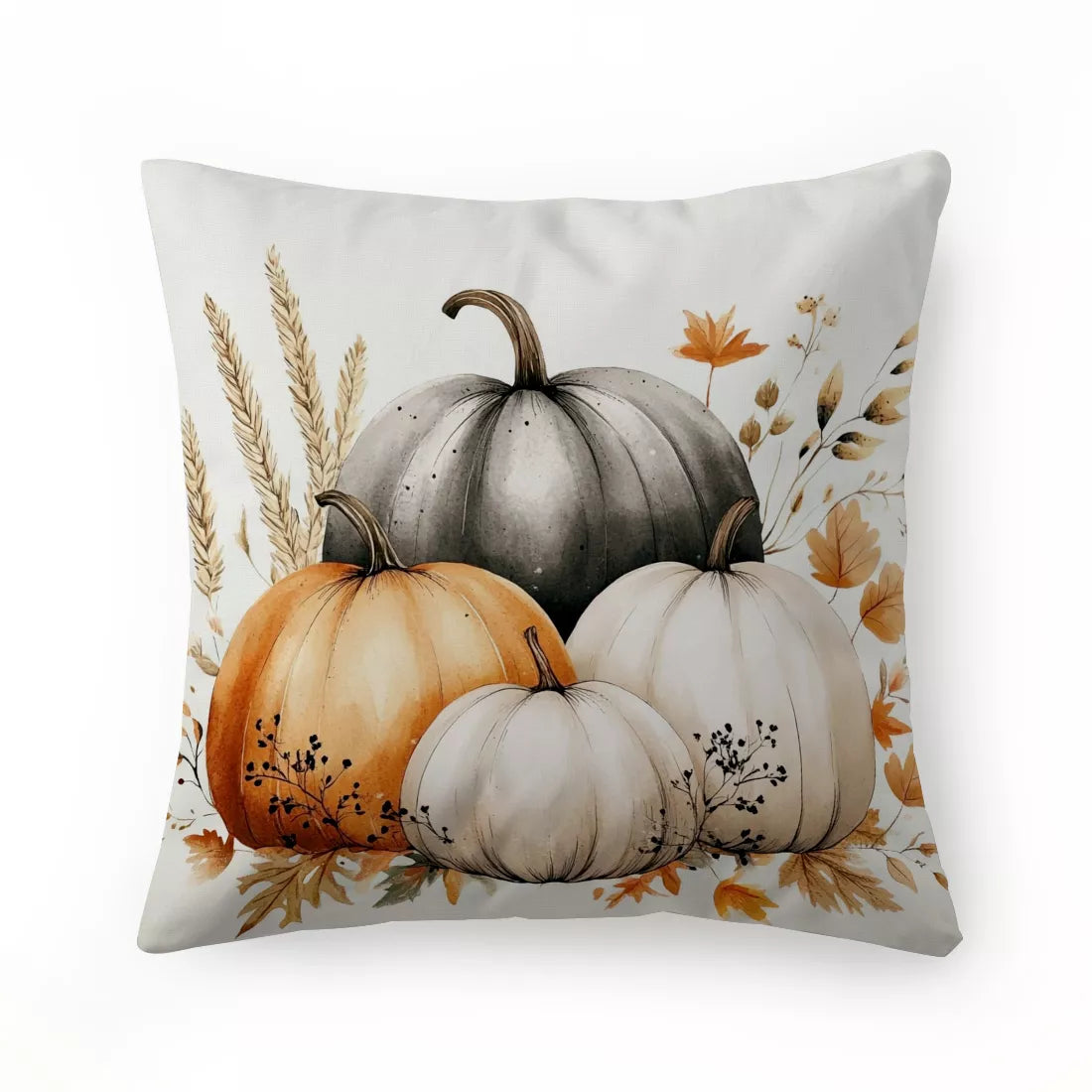 Autumn Pumpkin Throw Pillow Cover – Cozy Fall Home Décor Cushion Case