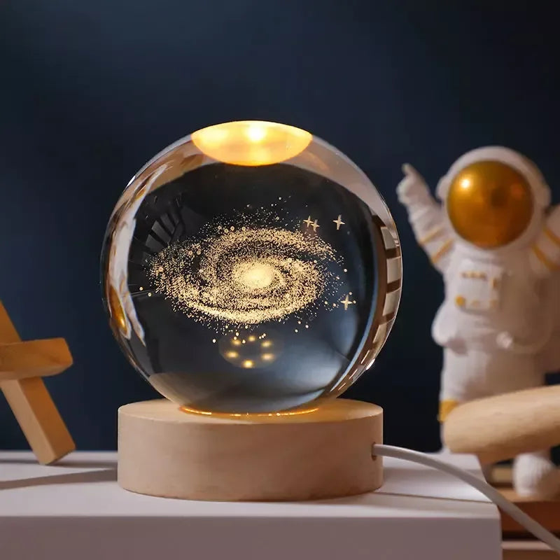Colorful Galaxy Astronaut Crystal Ball Ornament - DSARD