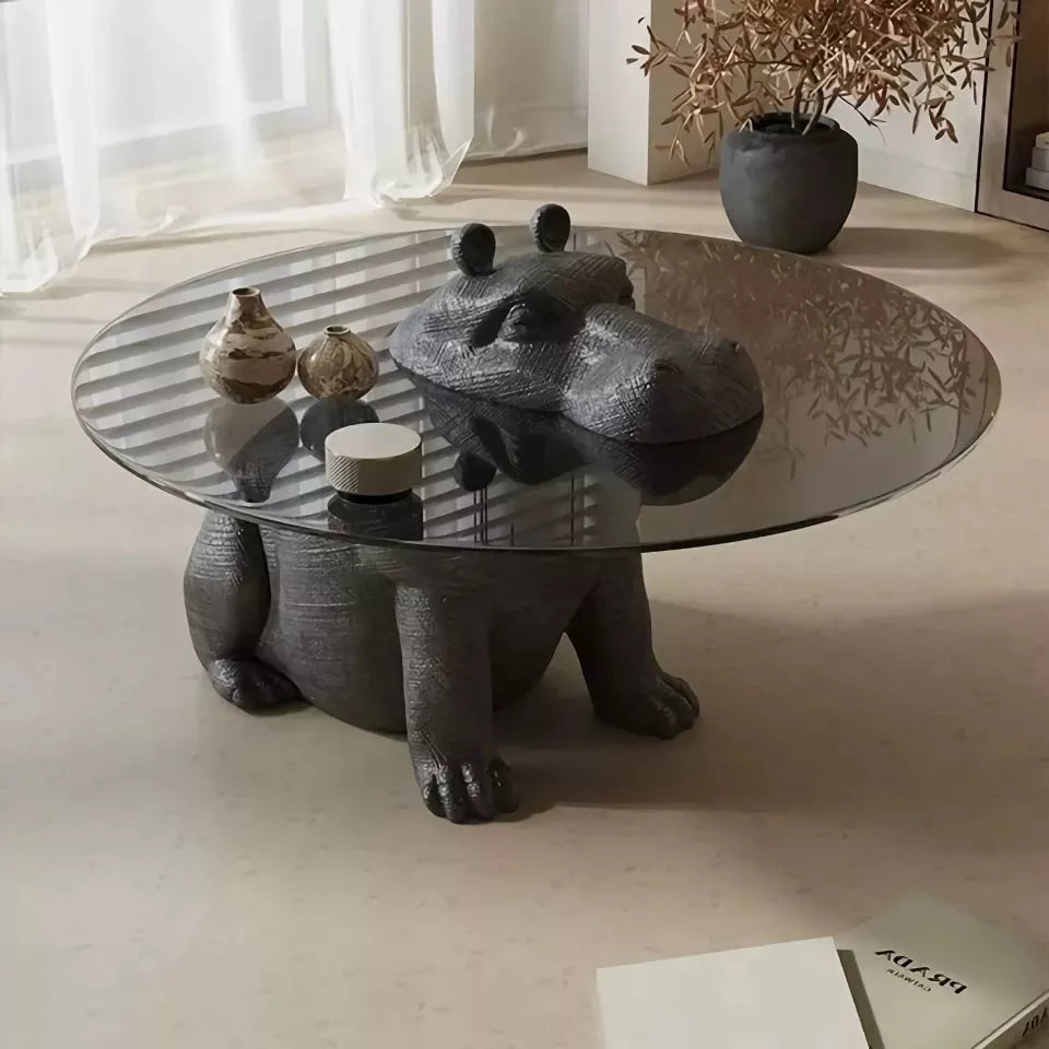 Glass Coffee Table – Luxury Nordic Minimalist Living Room