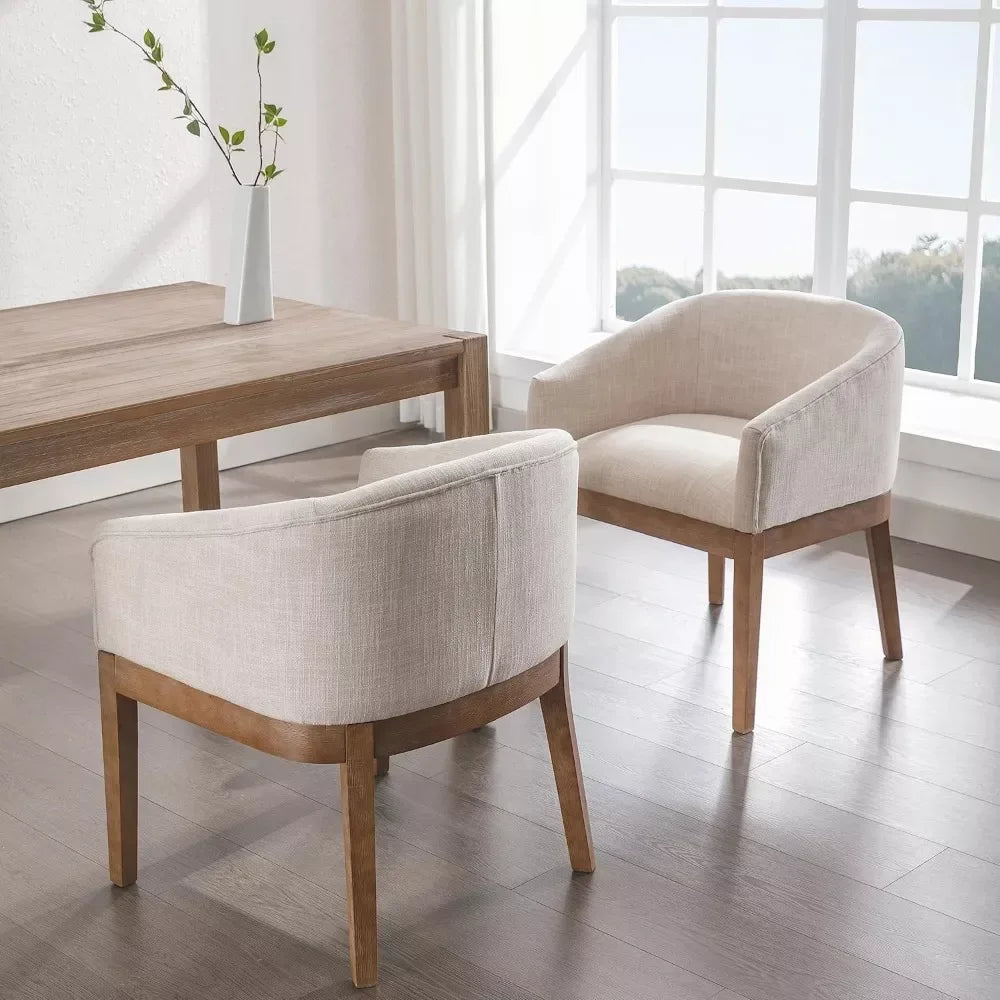Beige Mid-Century Modern Dining Chairs Set of 2 - DSARD - DSARD