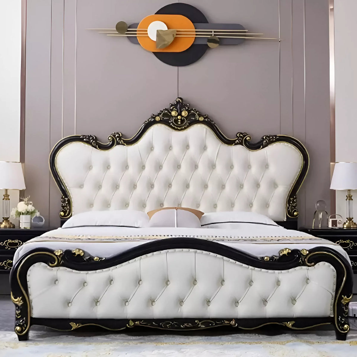 Waterproof Soft Double Bed with Luxury Oak Frame - DSARD