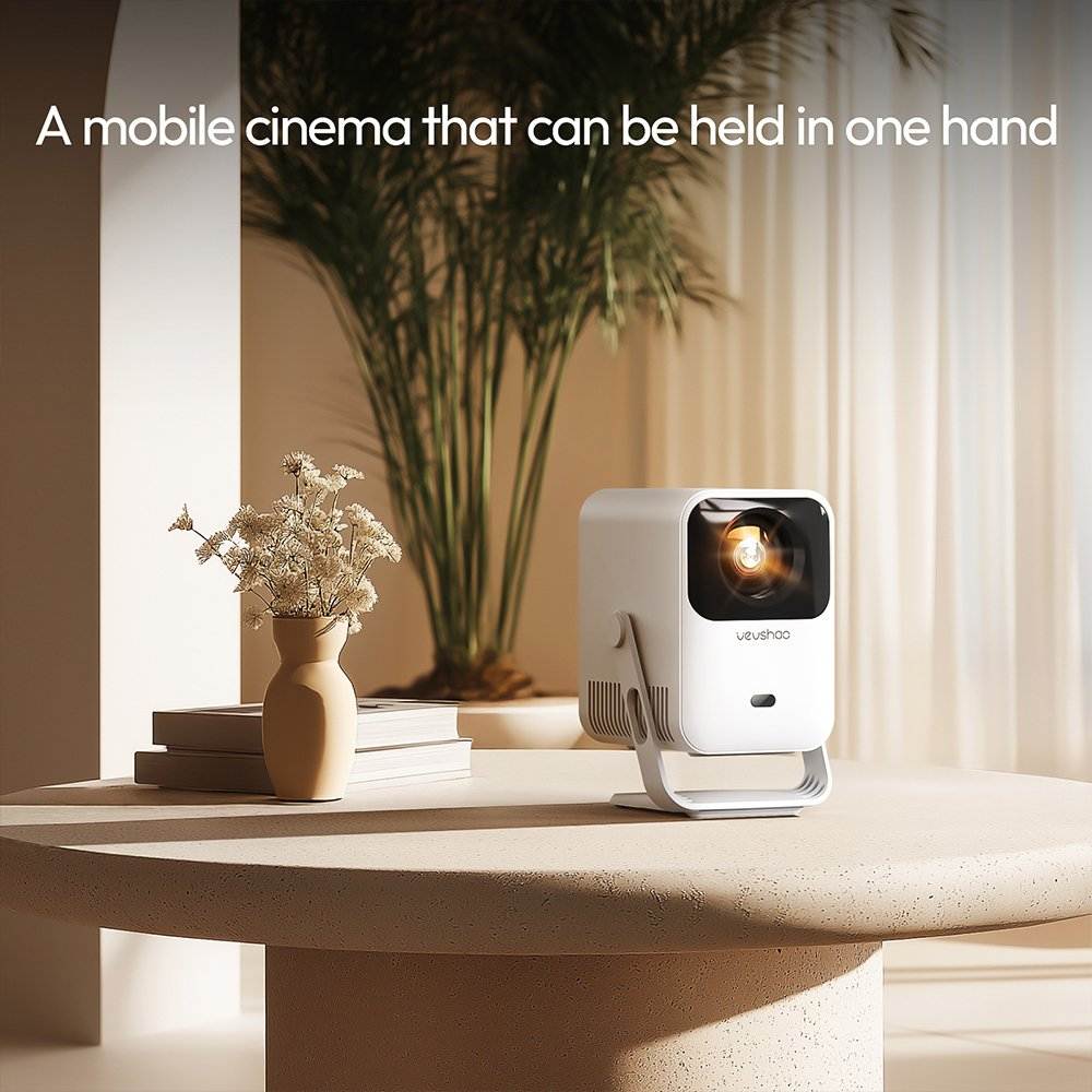 Portable Smart Projector with Auto Focus, Dual WiFi & HD Cinema Display