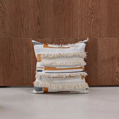 Luxury Brown 18″x18″ Jacquard Leather Throw Pillow Cover