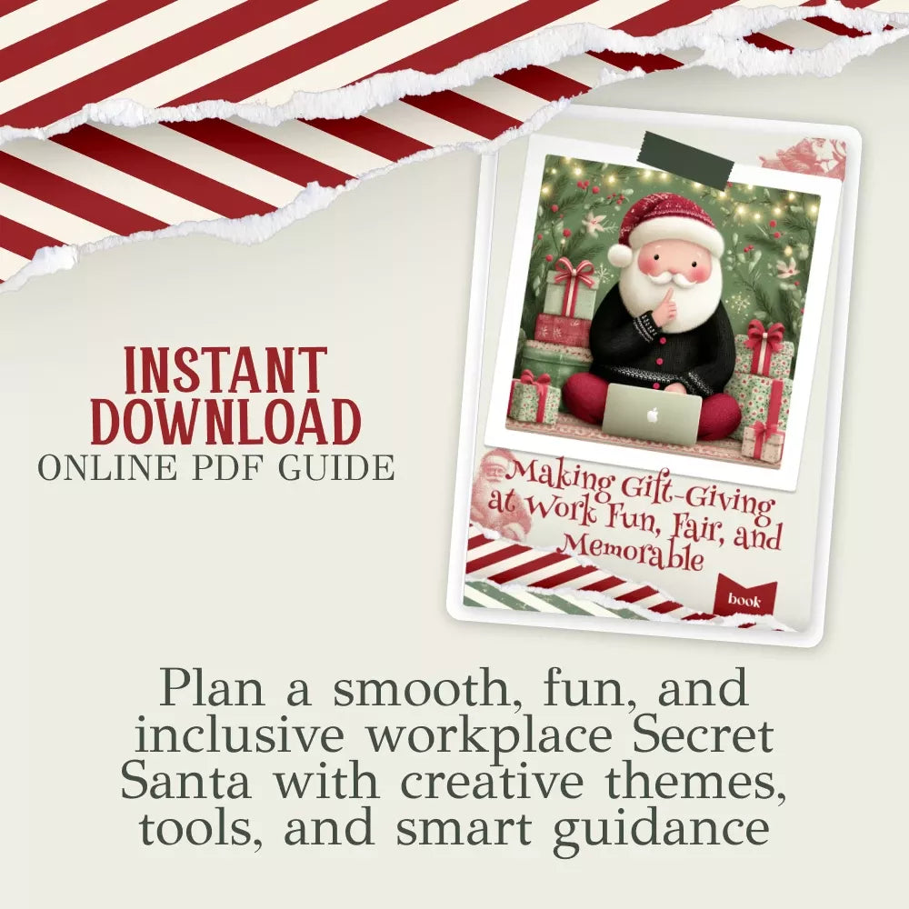 Making Gift-Giving at Work Fun, Fair, and Memorable | Secret Santa Office Guide | Workplace Gift Exchange Ideas | Digital Download - DSARD