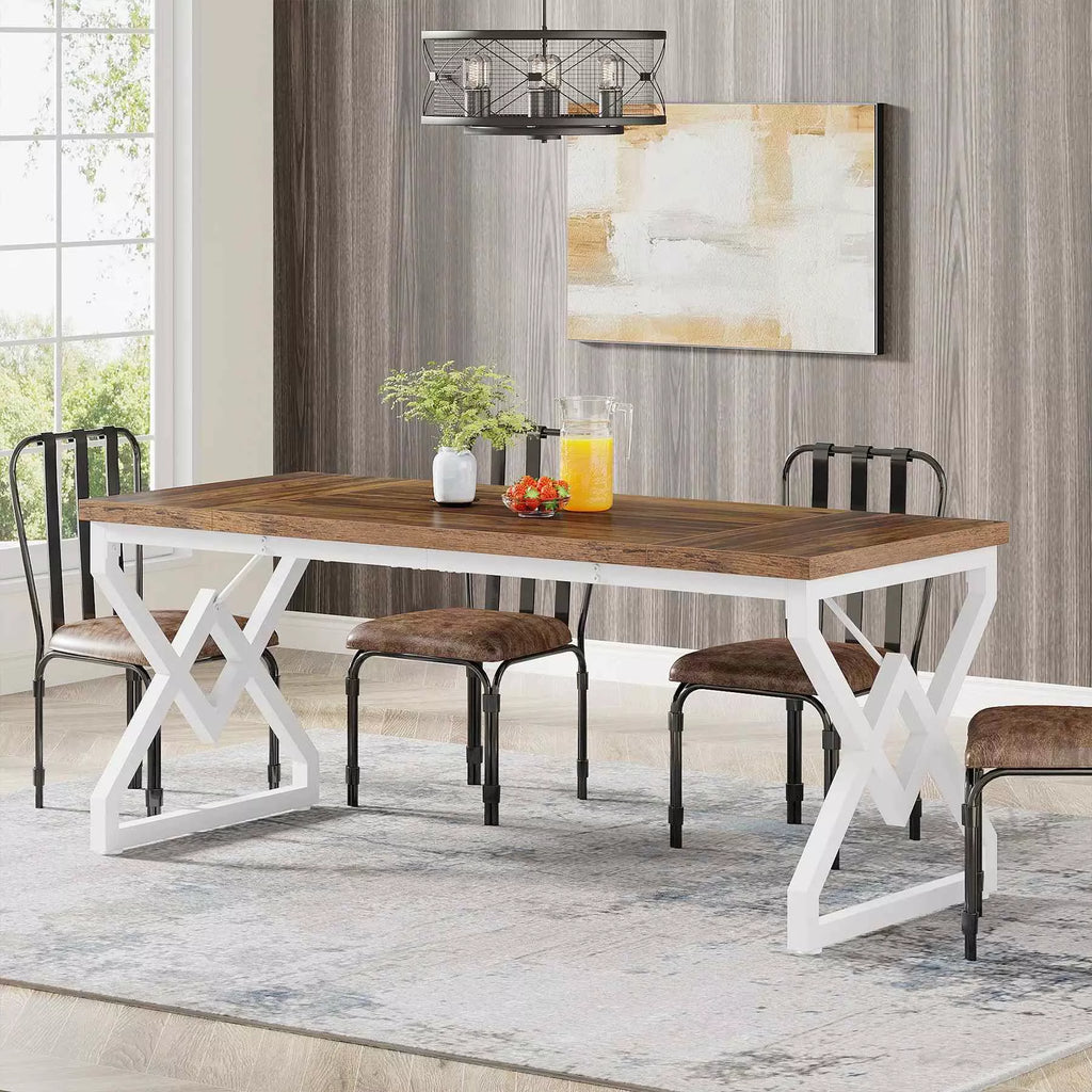 Large 63-inch Executive Office Desk with Thickened Wooden Top & Metal Frame - DSARD