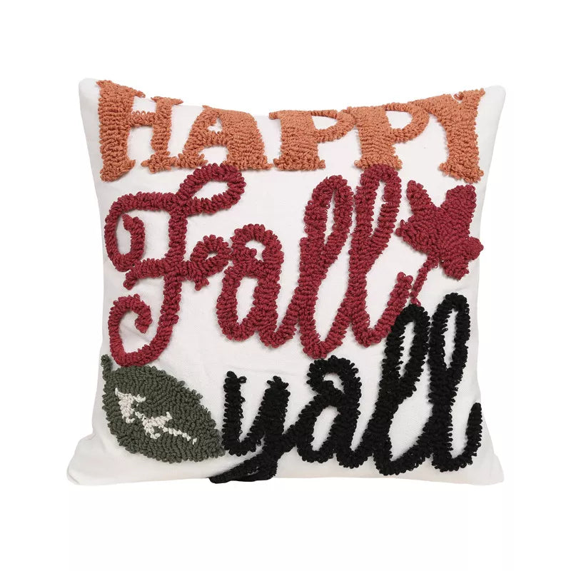 Happy Fall Pumpkin Tufted Pillowcase – Cozy Autumn Decor